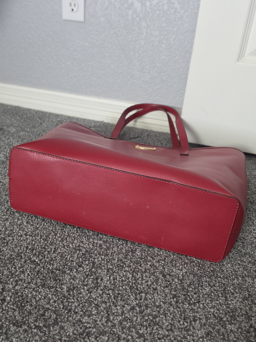 Michael Kors Red Leather Tote Bag - Picture 10 of 13
